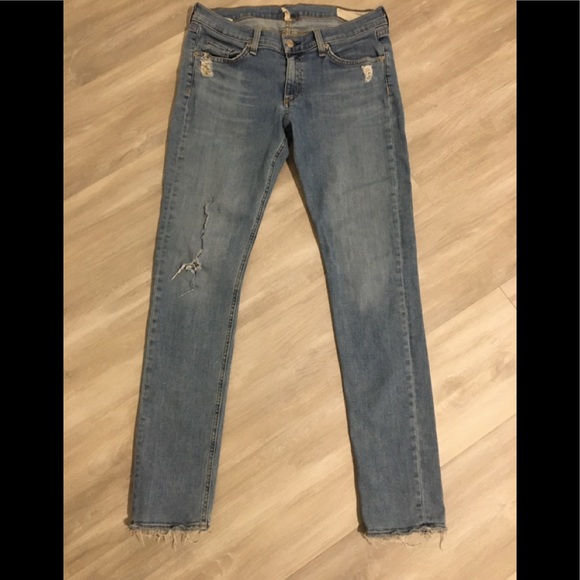 rag & bone Denim - Rag & Bone Distressed Skinny Jeans